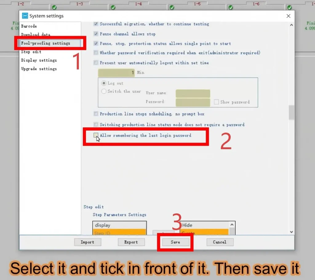 Allow remembering the last login password
