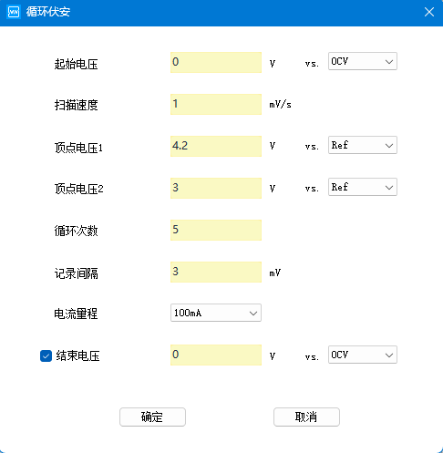 CV step setting