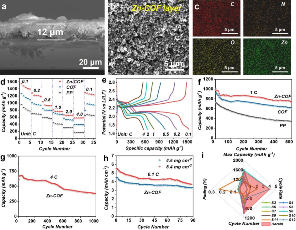 Figure 5. Performance of lithium-sulfur batteries.