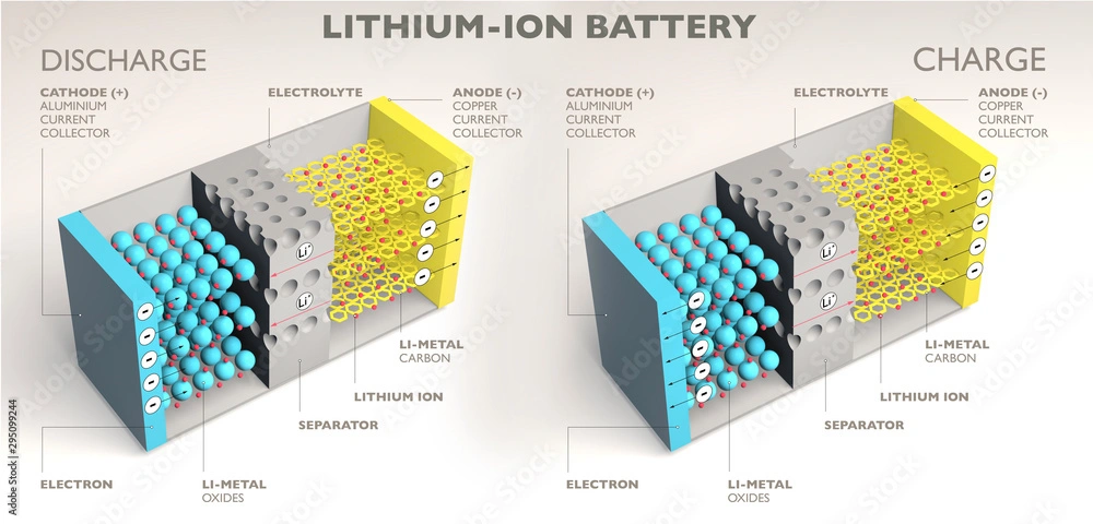 Lithium-ion battery charge and discharge