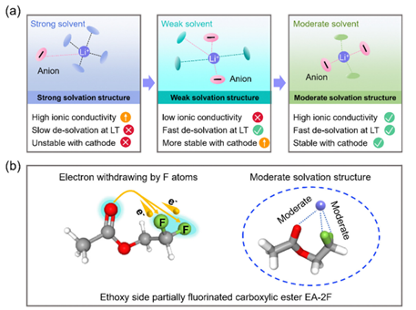 Moderate solvation structure of lithium ions for high-voltage lithium metal batteries at −40 ºC