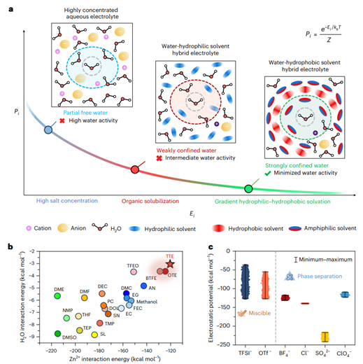 Nanoengineered aqueous-hydrotrope hybrid liquid electrolyte solutions for efficient zinc batteries across a wide temperature range