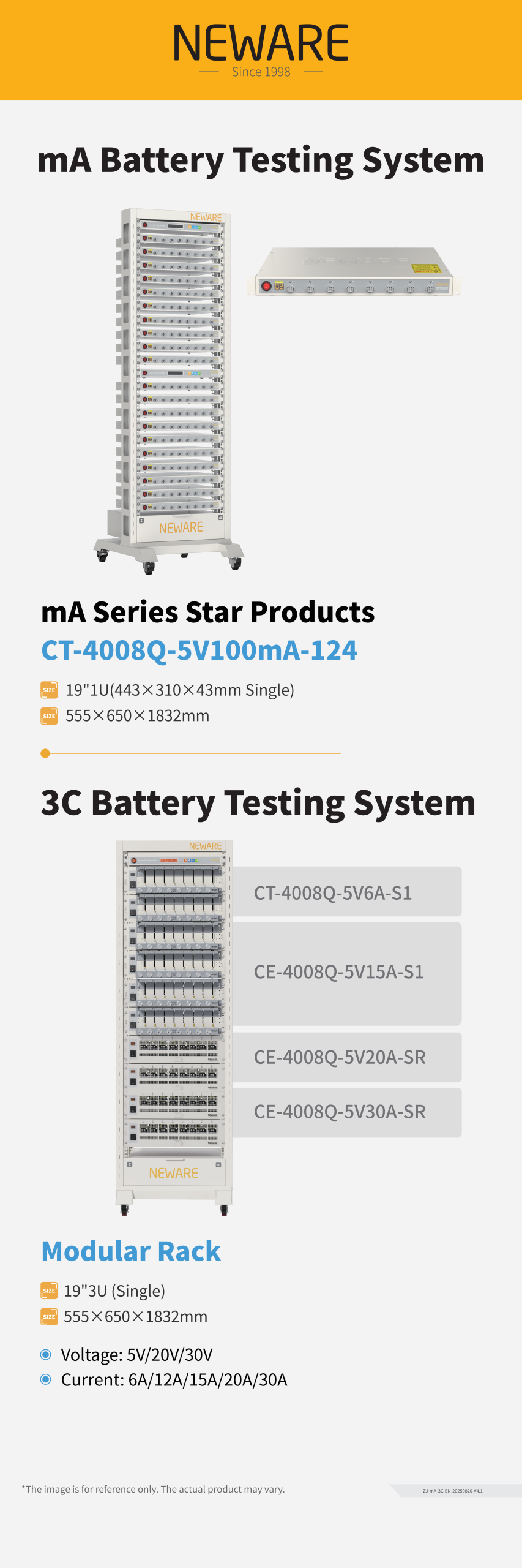 Neware 4 ranges battery testing system for battery materials research and prototyping