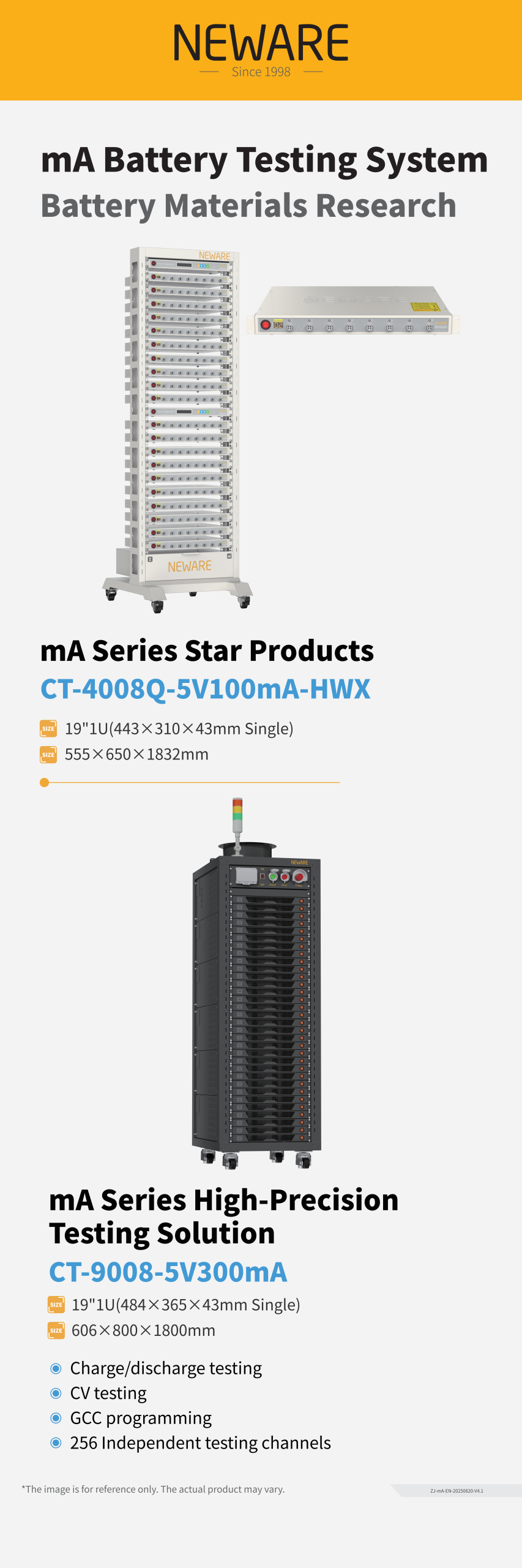 Neware mA battery testing system for battery materials research