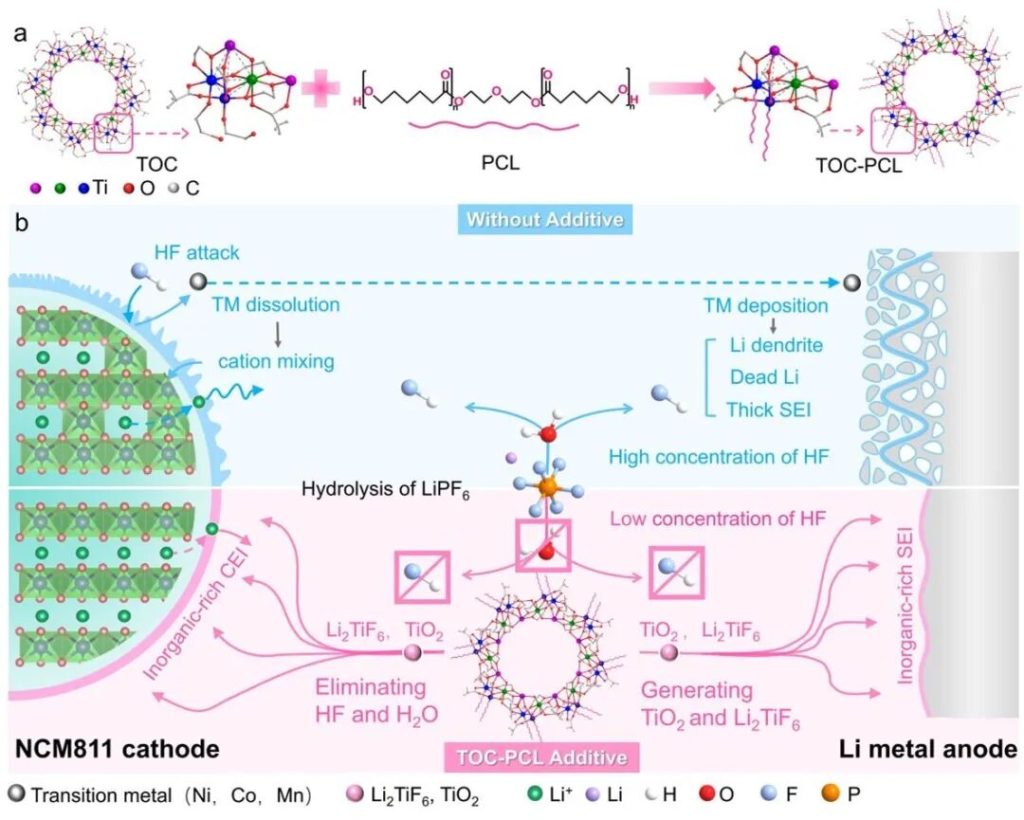 Tuning interphasial chemistry with titanium–oxo clusters for high-energy-density lithium metal batteries