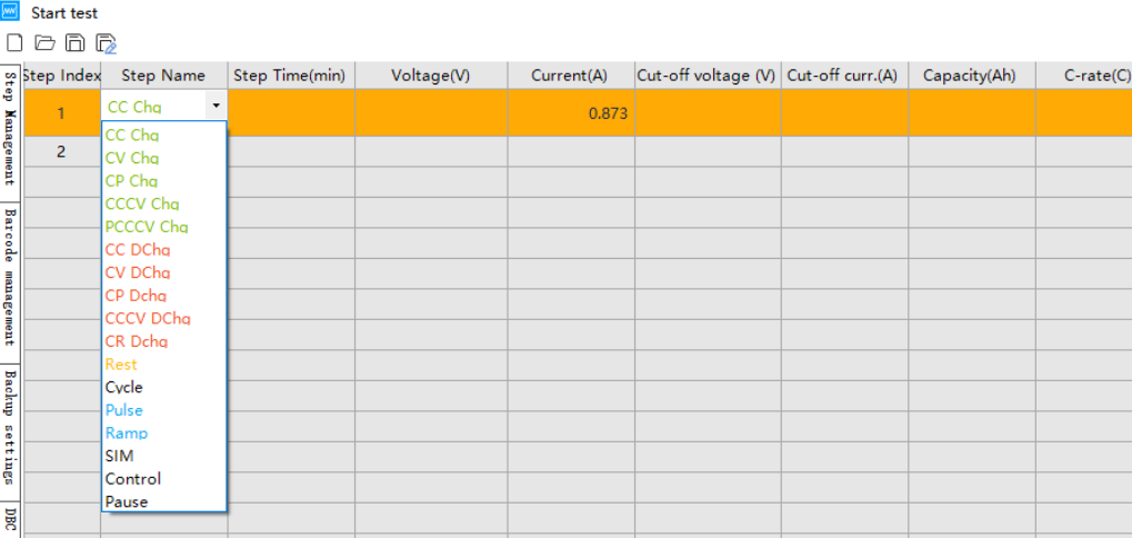 Neware battery testing system test steps